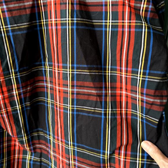 NWT J. Crew Scalloped Tie Neck Top in Stewart Tartan Plaid Sz XS Holiday Preppy - Picture 5 of 9